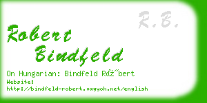 robert bindfeld business card